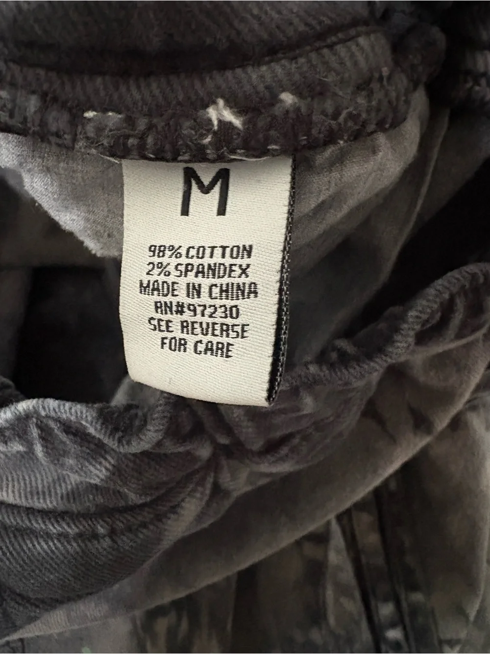 Almost Famous Tie-Dye Cargo Joggers - Gray & Black